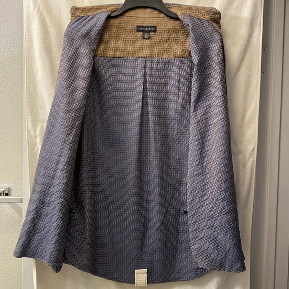 Men's Jhane Barnes Blue Starburst Patterned Silk+Cotton Button-Down Shirt - Picture 5 of 16